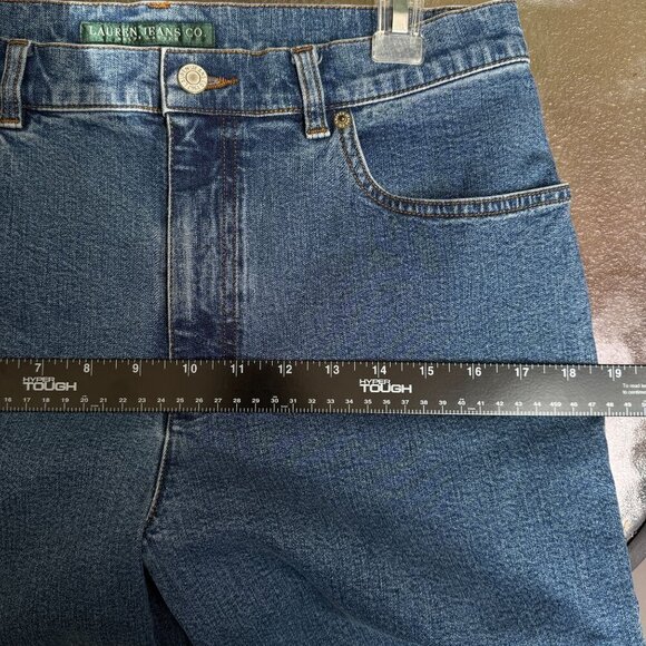 Lauren Jeans Co. Ralph Lauren Capri Jeans Womens Sz 8 Blue Denim Hi Rise Stretch - Picture 9 of 12